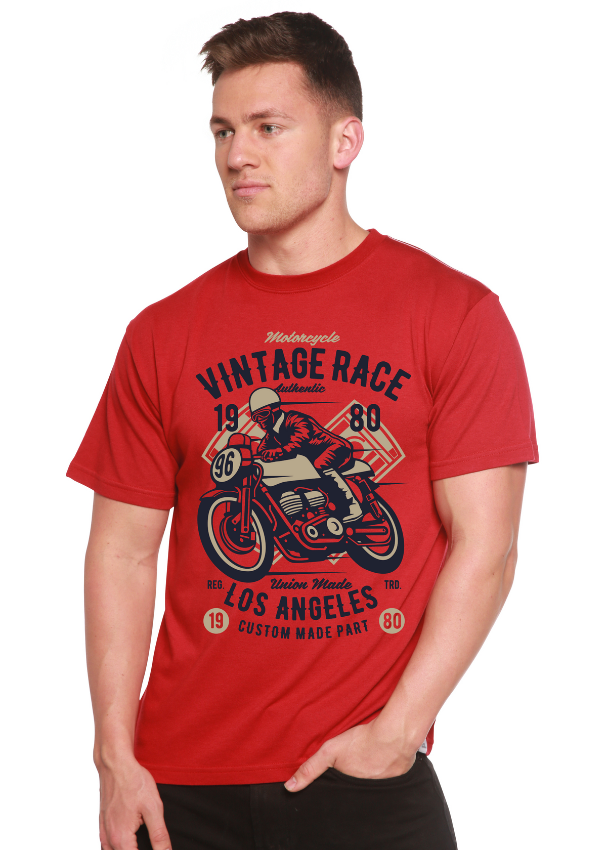 Vintage Race Spun Bamboo® Men's Bamboo Viscose/Organic Cotton Short Sleeve Graphic T-Shirt