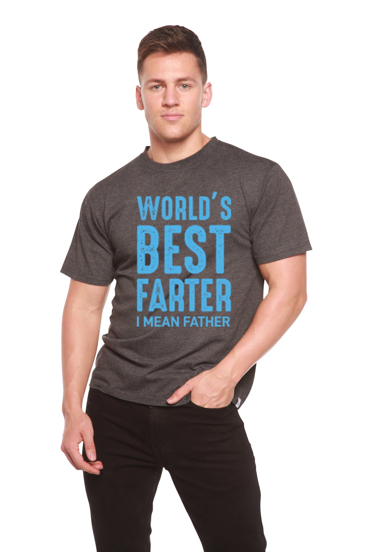 World's Best Farter Men's Bamboo Viscose/Organic Cotton Short Sleeve Graphic T-Shirt