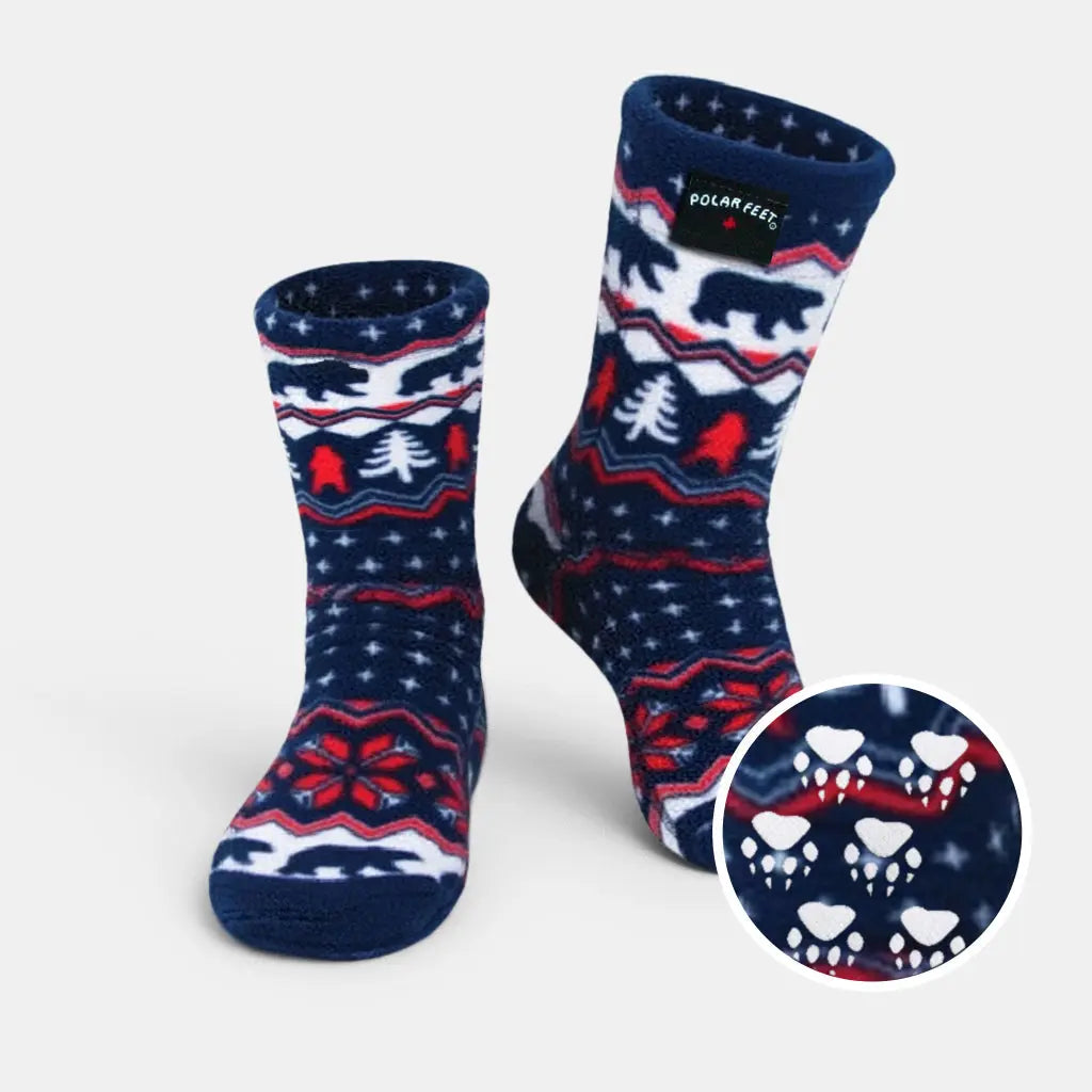 Kids' Nonskid Fleece Socks - Polar Bear